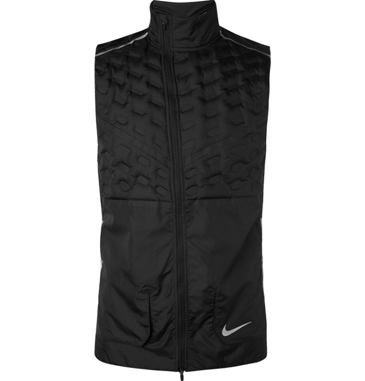 Photo: Nike Running - Aeroloft Quilted Shell Down Gilet - Black
