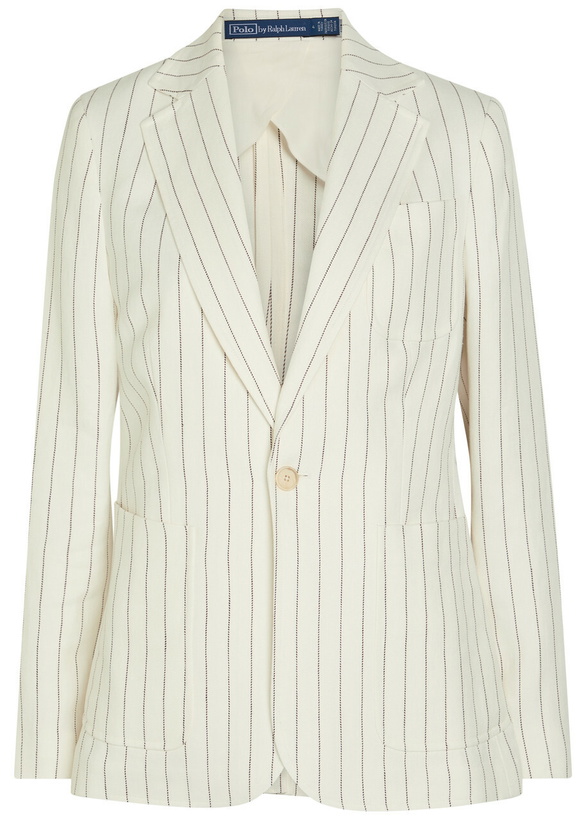Photo: Polo Ralph Lauren Pinstriped Hemp Blazer Cream