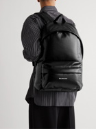 Balenciaga - Puffy Logo-Print Leather Backpack