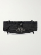 Portal - Borders Embroidered Ripstop-Trimmed Mesh Belt Bag