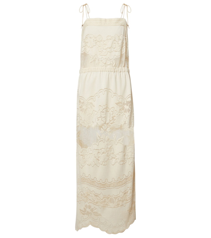 Photo: Isabel Marant Souane embroidered cotton-blend maxi dress