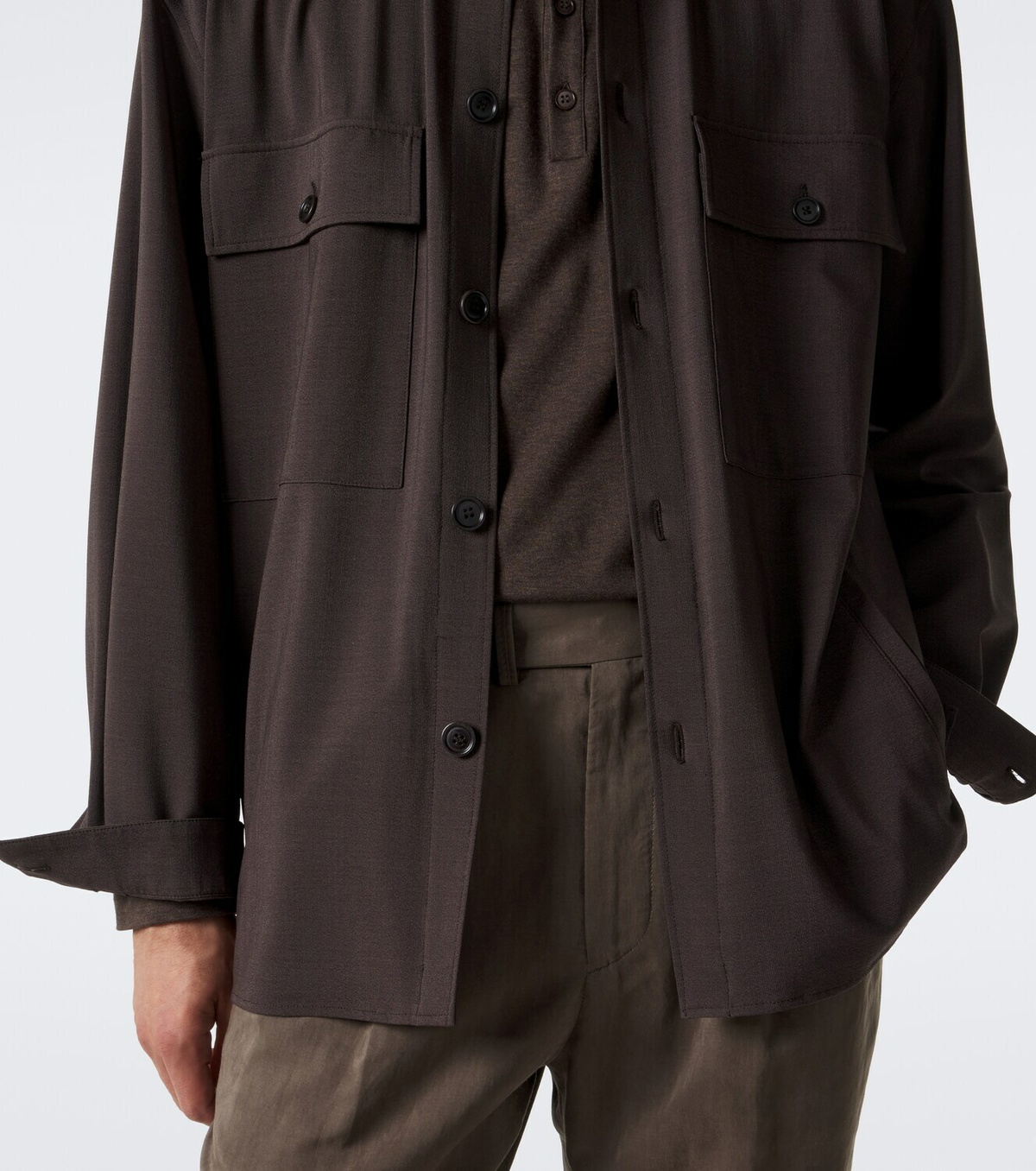 Giorgio Armani Wool and silk-blend shirt