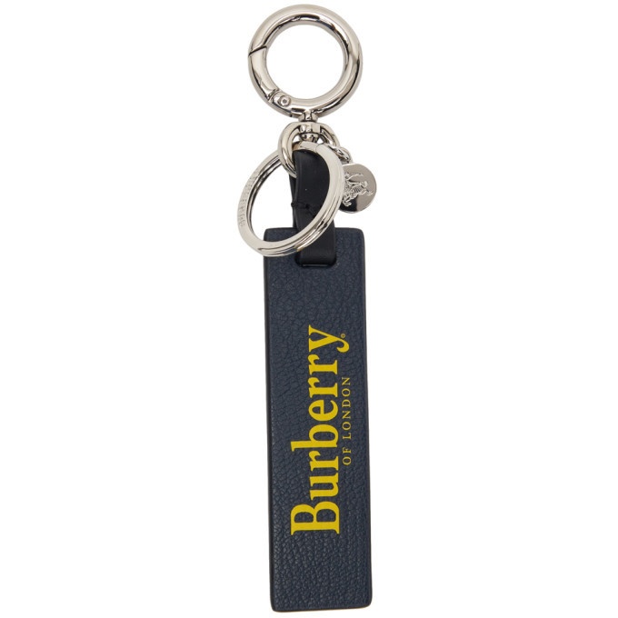 Photo: Burberry Blue and Green Leather Logo Keychain