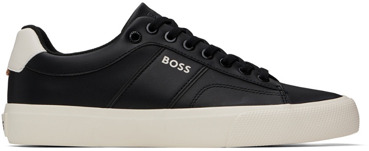 Photo: BOSS Black Cupsole Lace-Up Sneakers