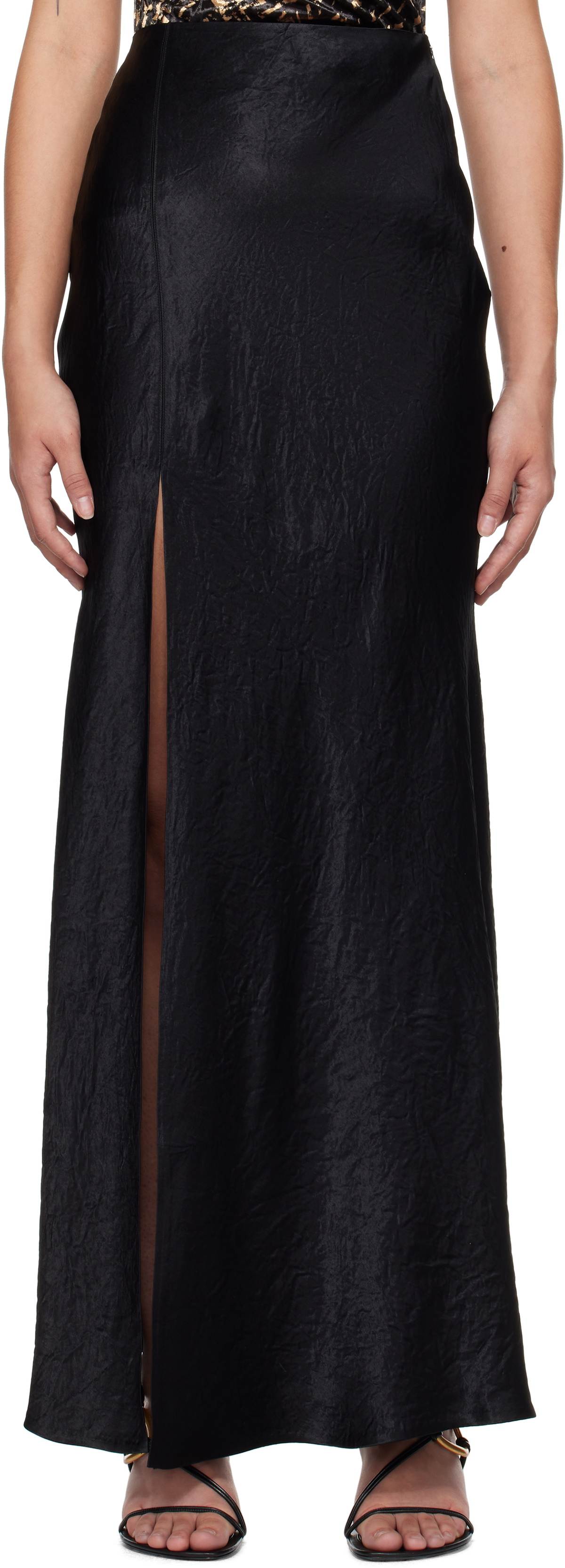 Nanushka Black Harlow Maxi Skirt