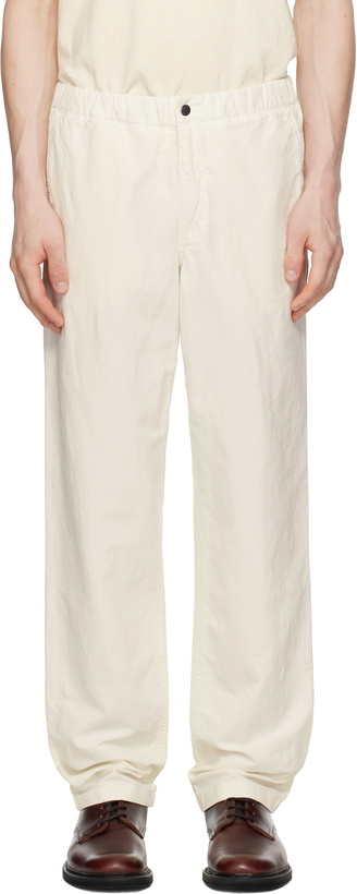Photo: NORSE PROJECTS White Ezra Relaxed Cotton Linen Trousers