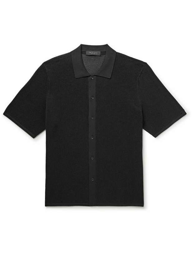 Photo: Rag & Bone - Payton Cotton-Piqué Shirt - Black