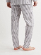 Hanro - Anteo Striped Linen and Cotton-Blend Pyjama Trousers - Neutrals