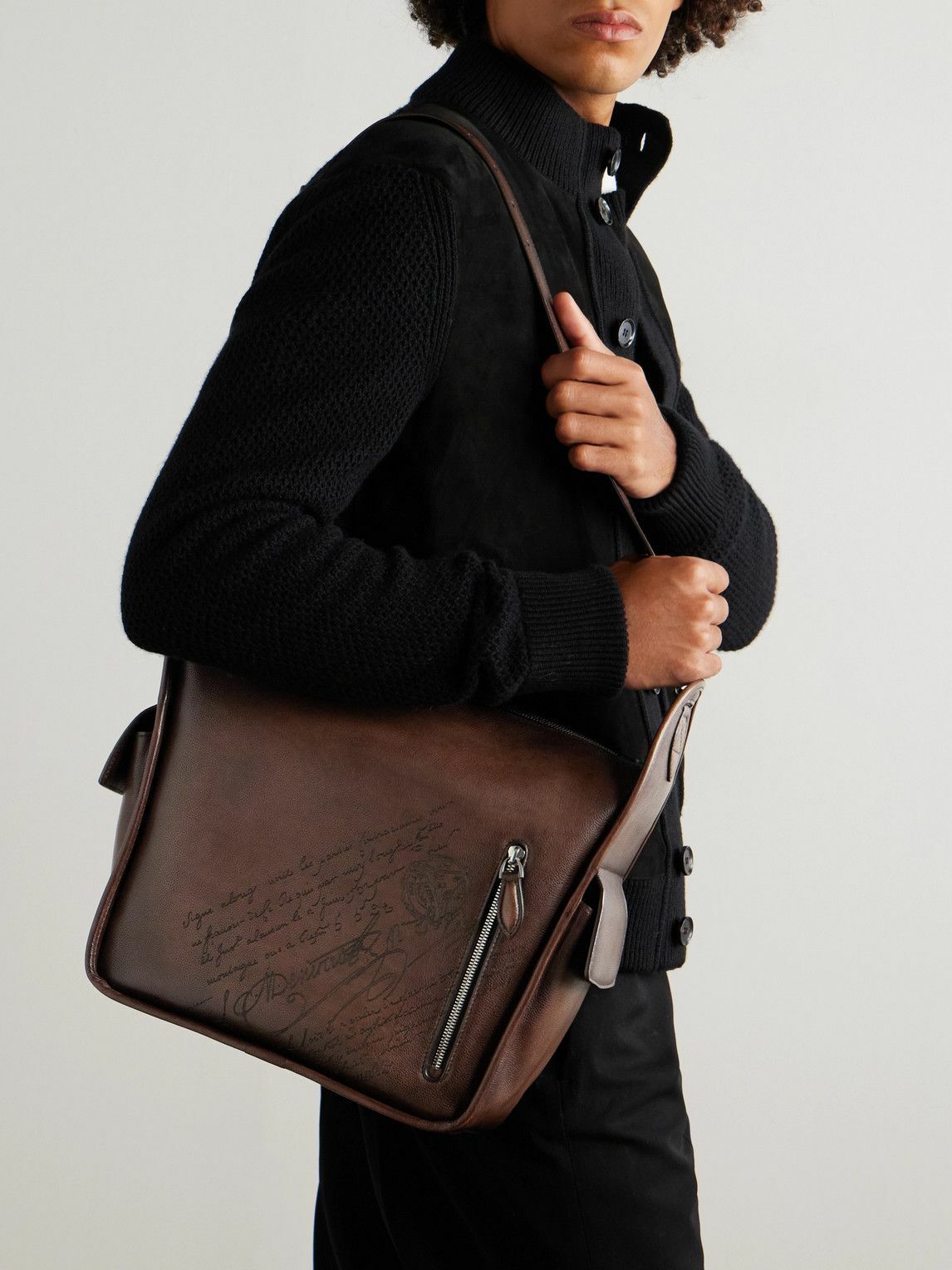 Berluti - Périple Scritto Full-Grain Venezia Leather Messenger Bag