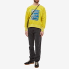 Maison Margiela Men's Smile Print Crew Sweat in Yellow