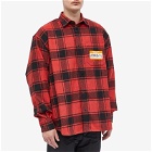VETEMENTS Men's My Name Is Flannel Shirt in Red Check