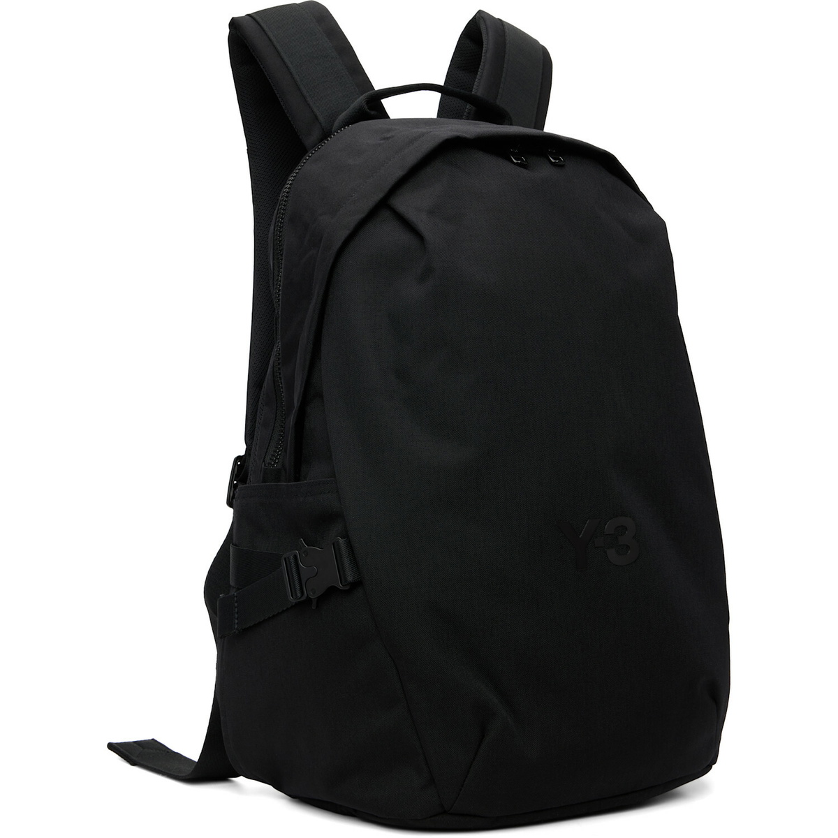 Y-3 Black Bonded-Logo Backpack