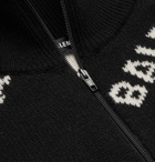Balenciaga - Oversized Logo-Intarsia Half-Zip Sweater - Men - Black