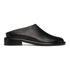 Proenza Schouler Black Leather Pipe Flat Mules