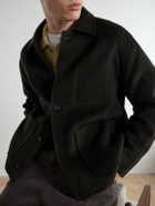 NN07 - Morgan 8447 Woven Wool-Blend Jacket - Green