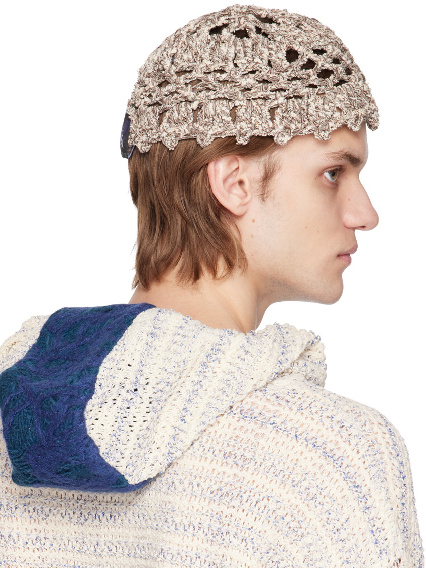 VITELLI SSENSE Exclusive Brown Flower Beanie