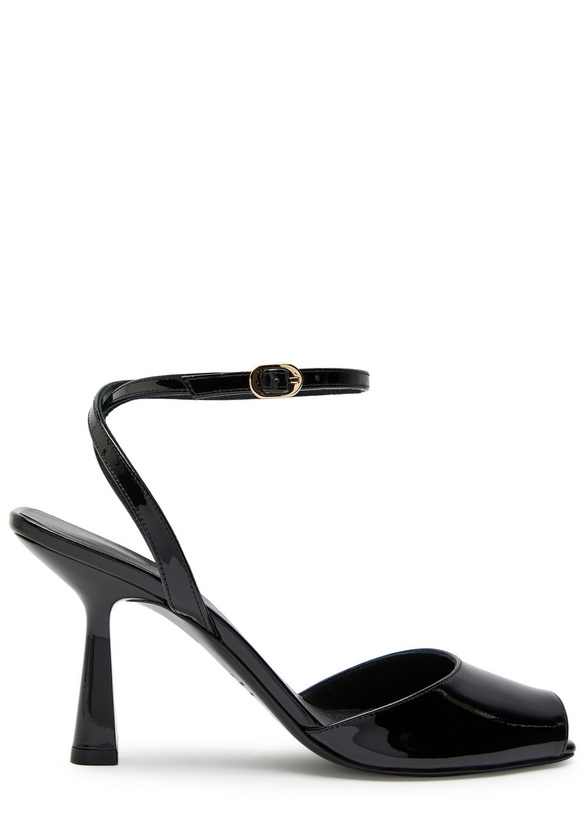 Photo: Stuart Weitzman Val 85 Patent Leather Sandals Black