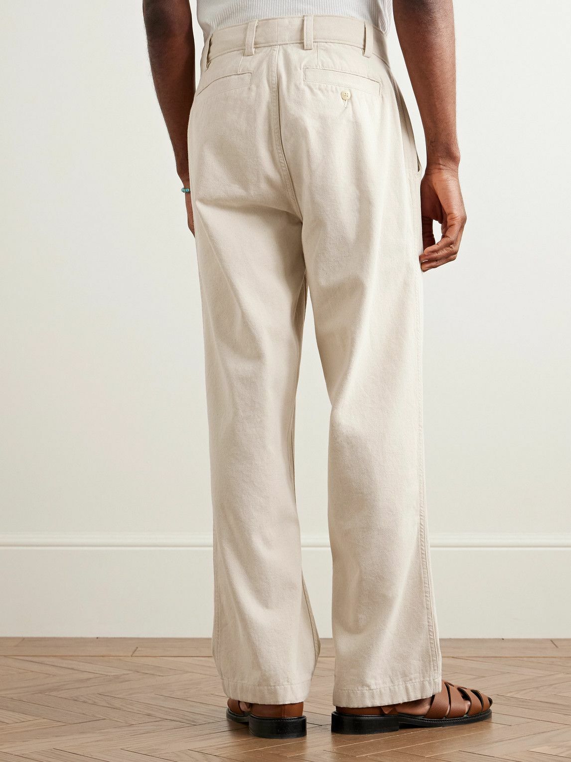 Corridor - Straight-Leg Cotton-Canvas Trousers - Neutrals