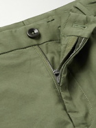 Incotex - Slim-Fit Stretch-Cotton Poplin Bermuda Shorts - Green