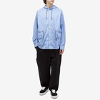 Comme des Garçons Homme Men's Stripe Hooded Shirt in Sax/Navy/White