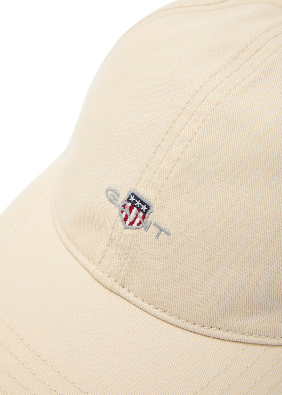 Gant Shield Logo-embroidered Cotton-twill cap - Ecru - One Size