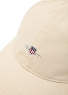 Gant Shield Logo-embroidered Cotton-twill cap - Ecru - One Size