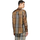 Burberry Brown Silk Twill Reconstructed Shirt