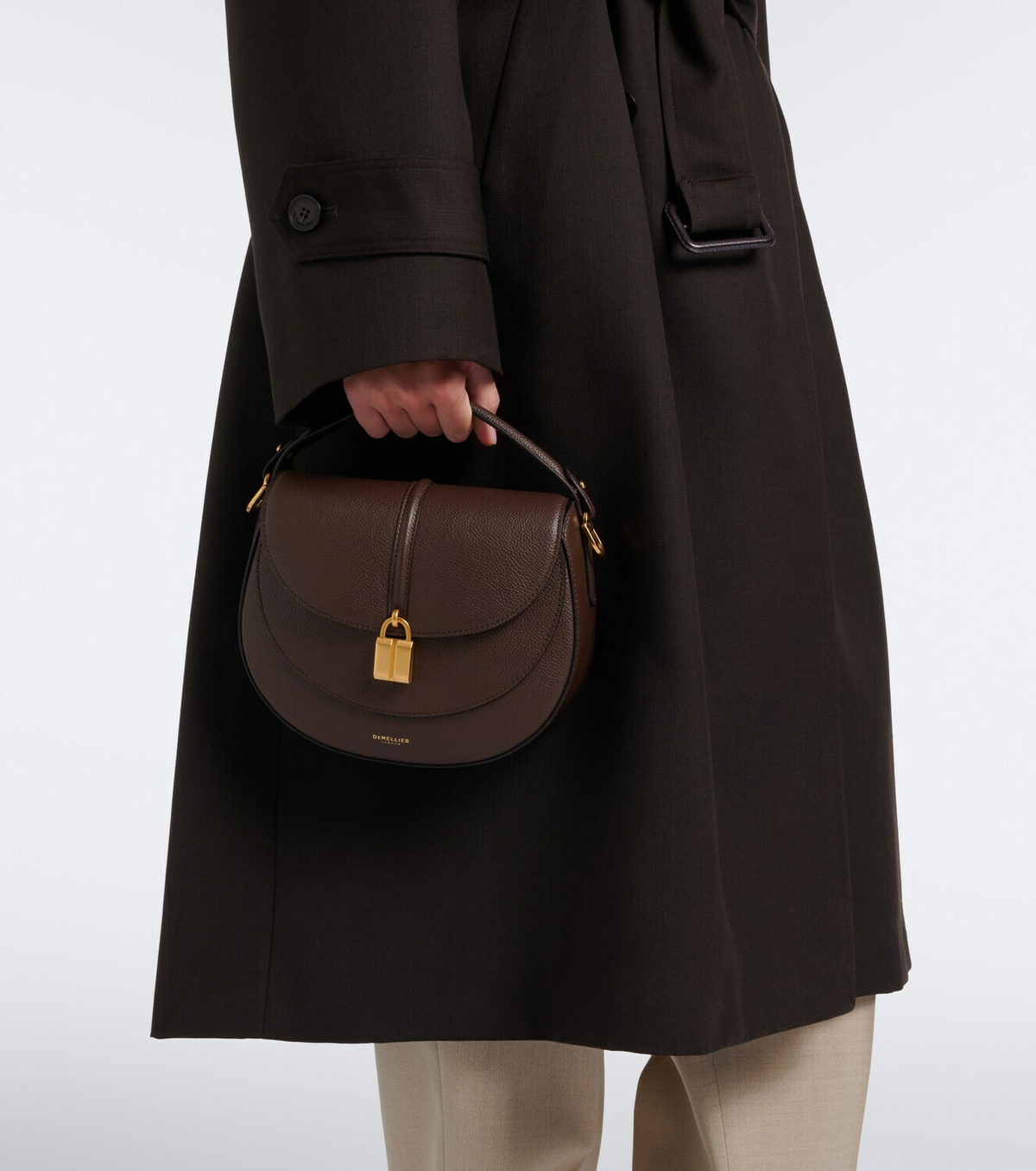 DeMellier Siena Saddle Small leather crossbody bag