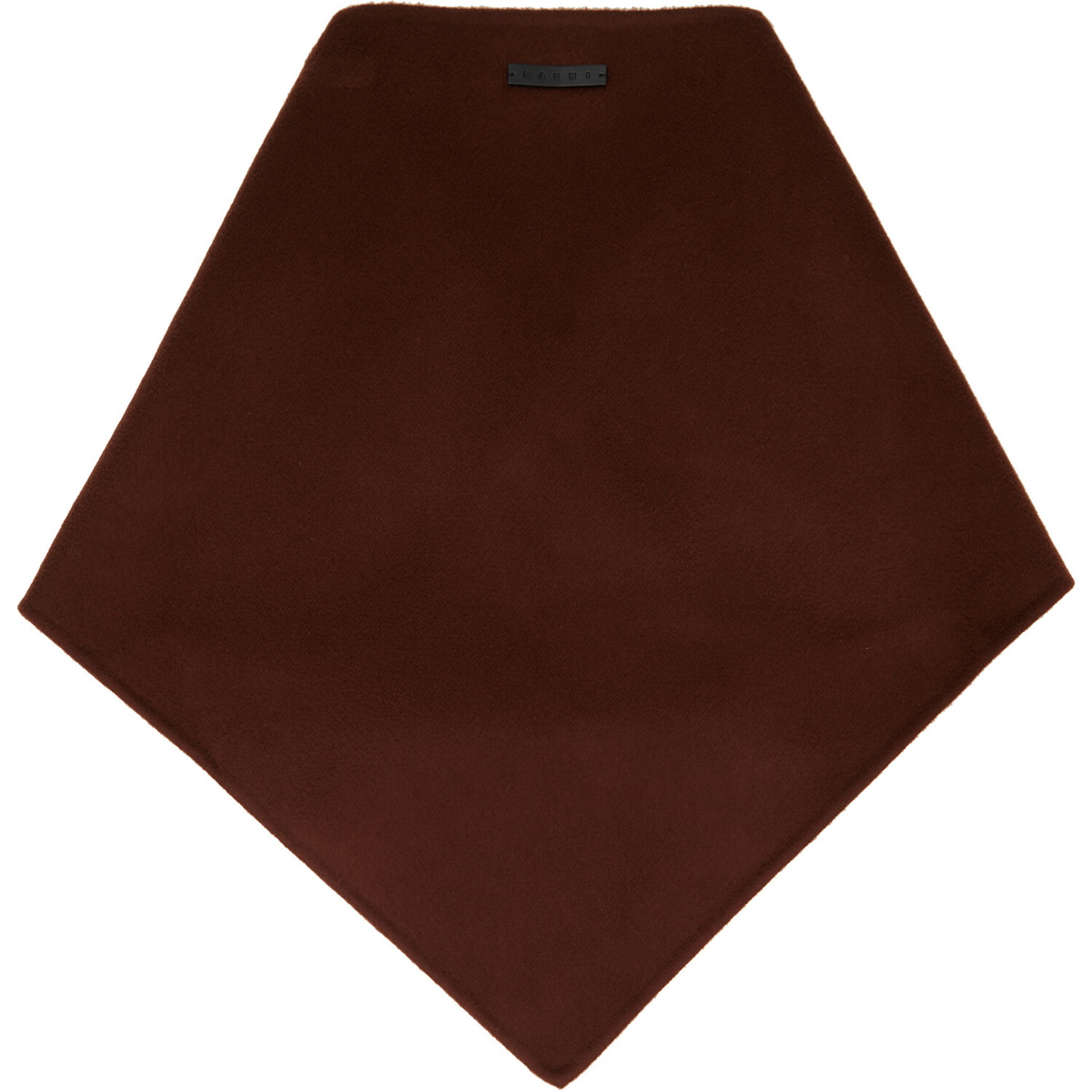 Marni Brown Mini Logo Triangle Scarf