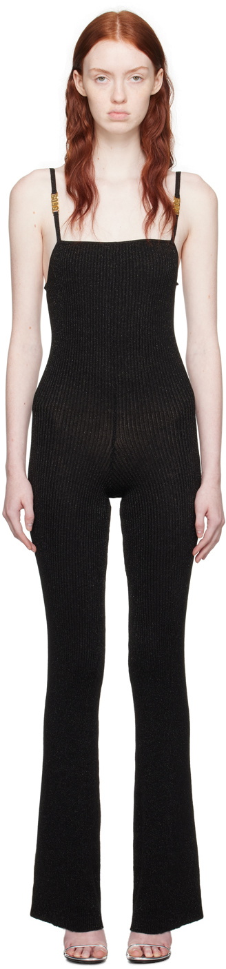 GCDS Black Metallic Jumpsuit