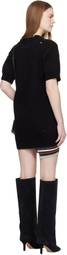MM6 Maison Margiela Black Hanging Rib Minidress