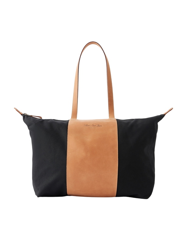 Photo: Aimé Leon Dore - Logo-Embossed Leather-Trimmed Canvas Tote - Black
