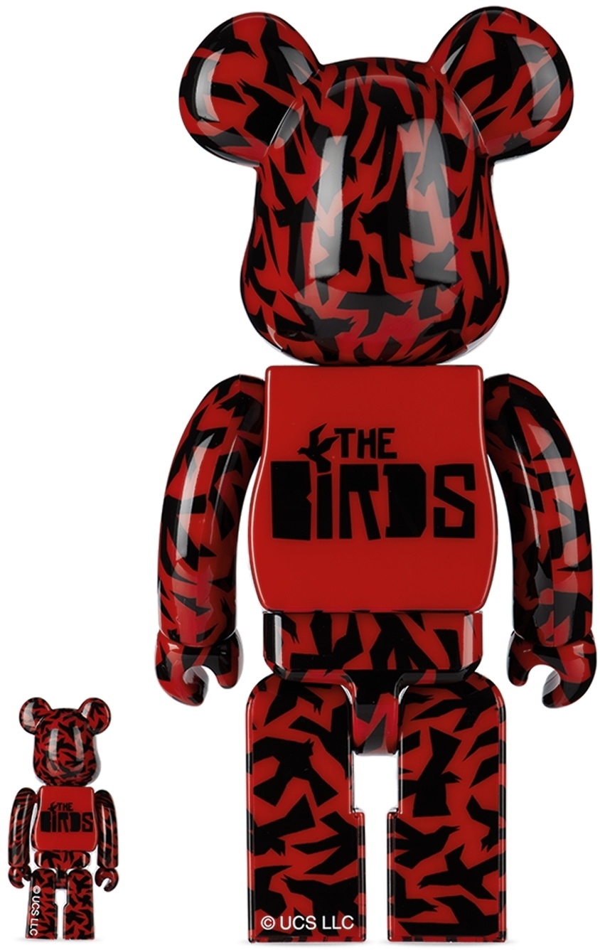 MEDICOM TOY Black & Red The Birds 100％ & 400% Bearbrick