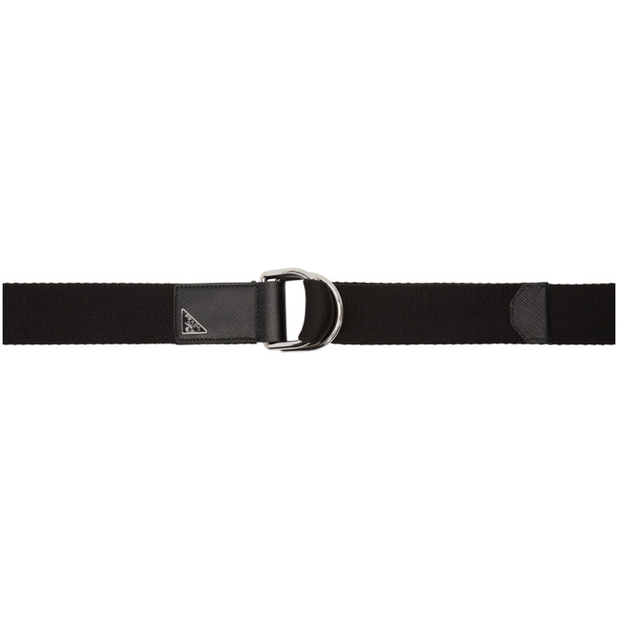 Prada Black Nylon Belt Prada display picture 3