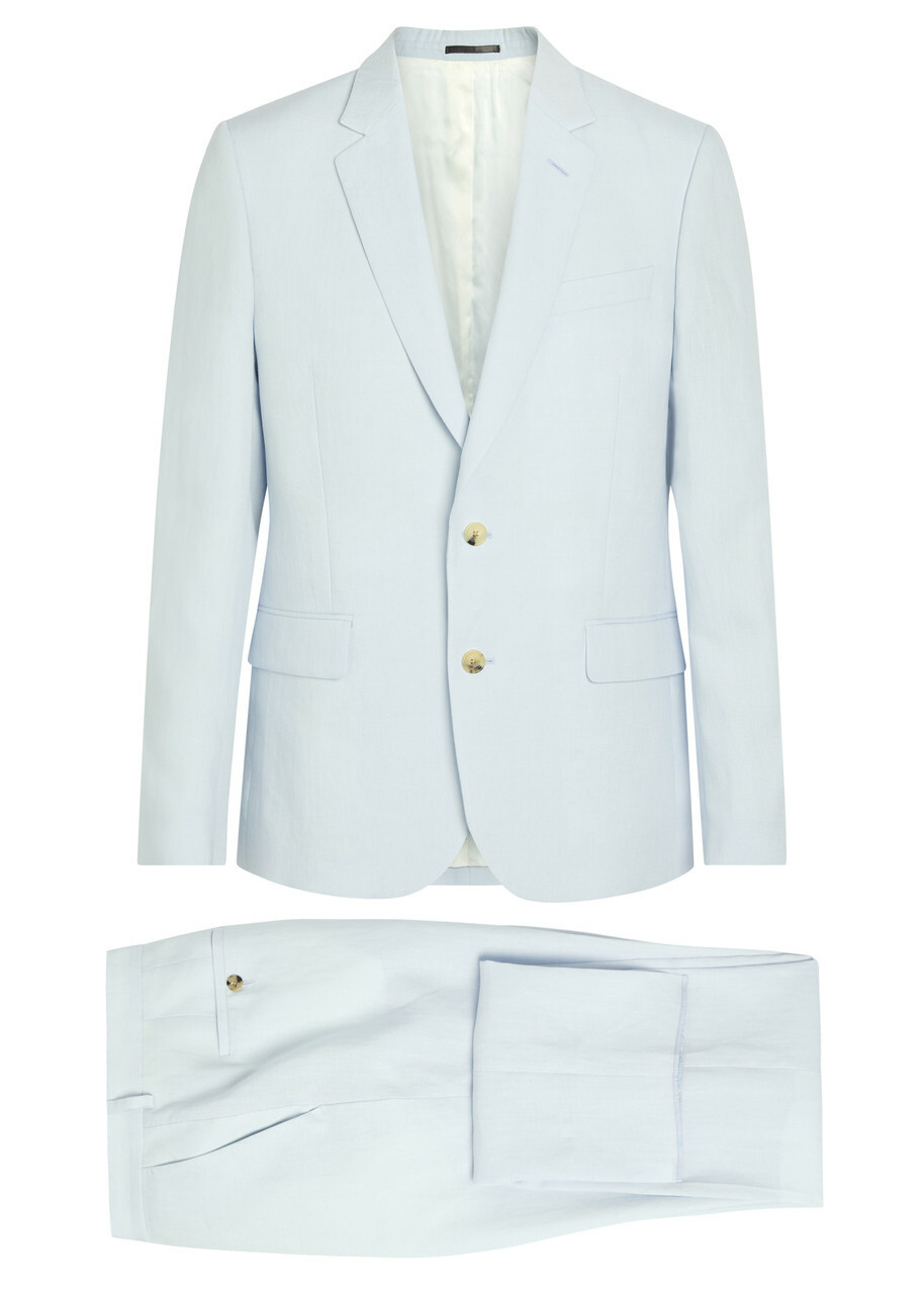 Paul Smith Linen Suit Blue