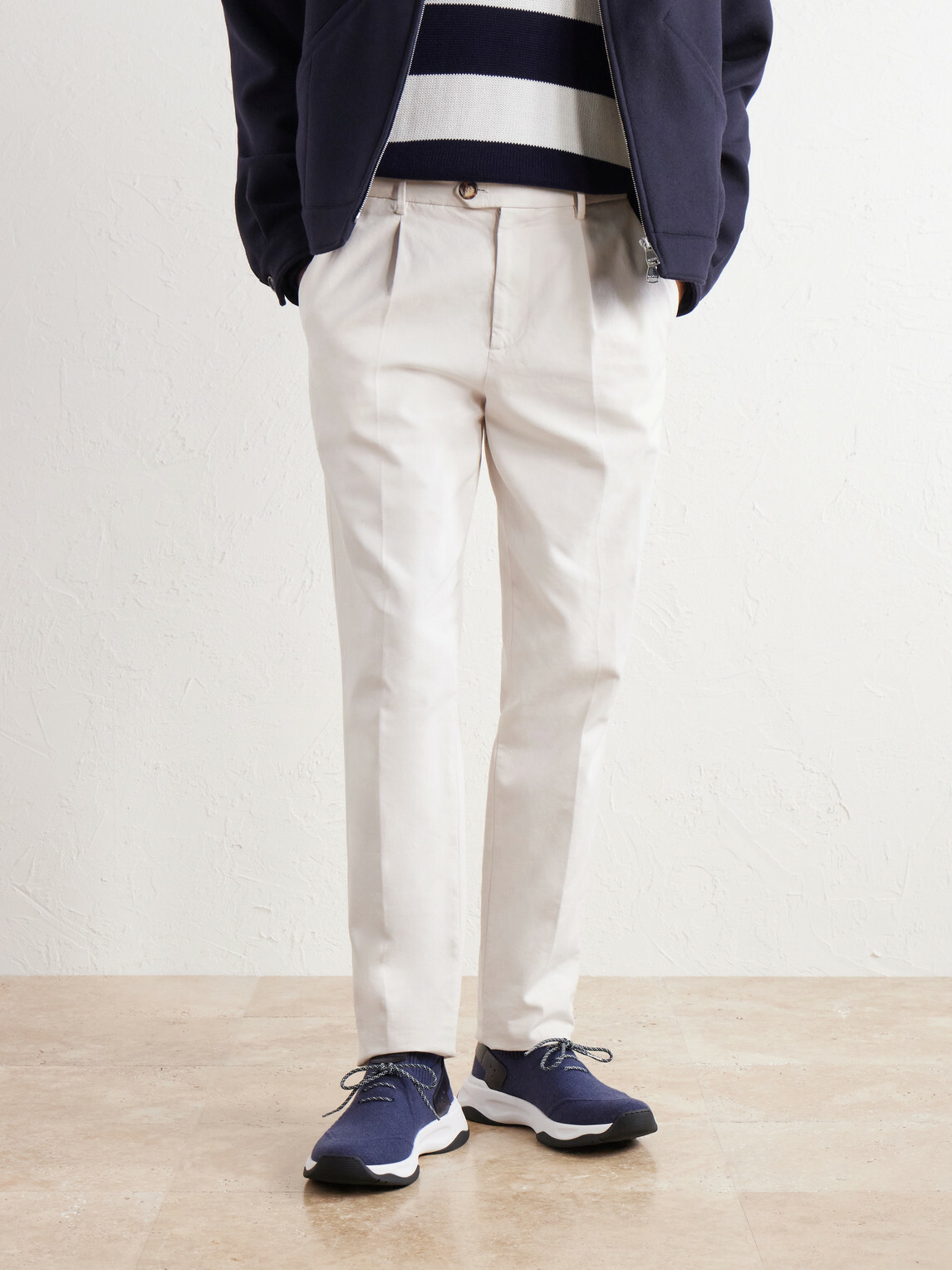Berluti - Shadow Leather-Trimmed Mesh Sneakers - Blue