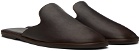 The Row Brown Roger Slippers