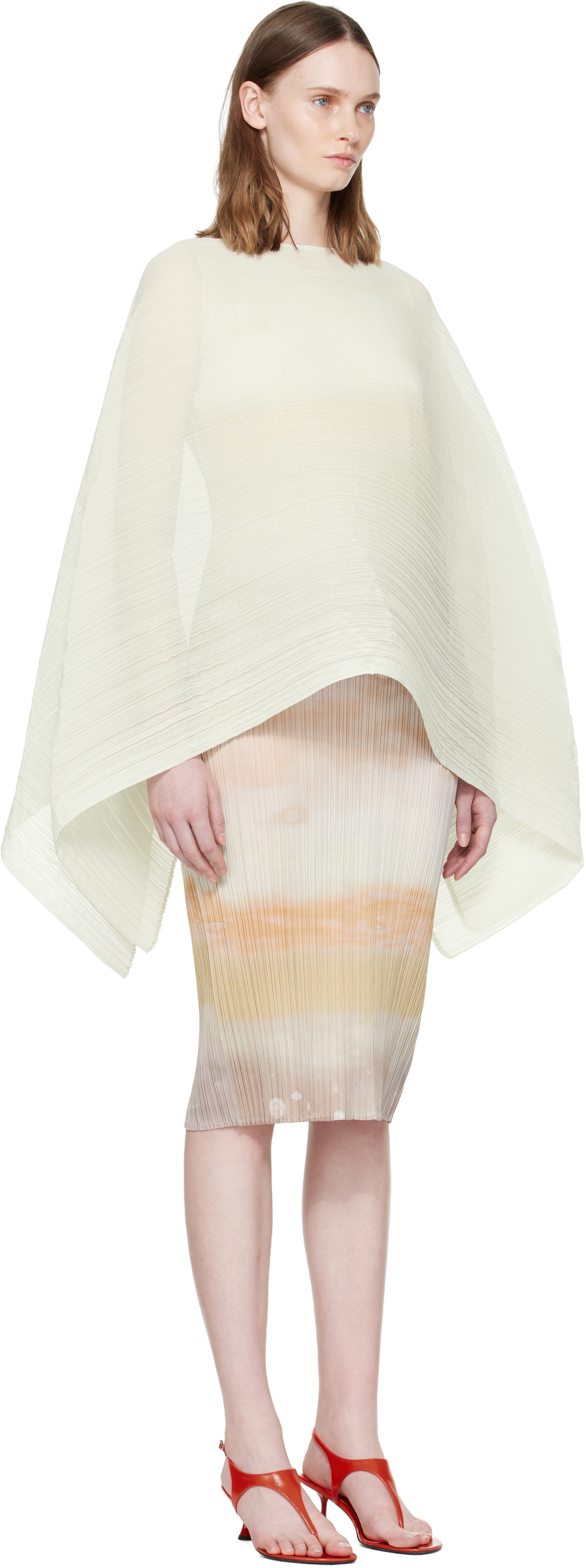PLEATS PLEASE ISSEY MIYAKE Off-White Madame-T May Scarf