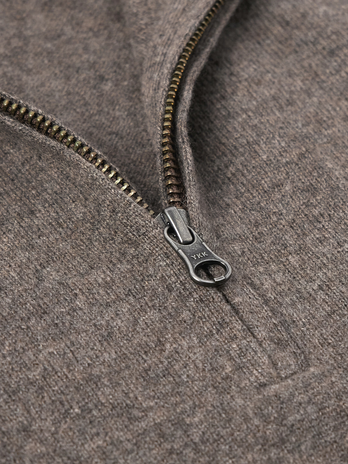 Hartford - Wool and Cashmere-Blend Half-Zip Sweater - Brown