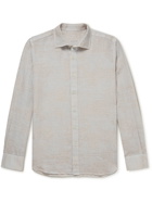 120% - Slim-Fit Striped Linen Shirt - Neutrals