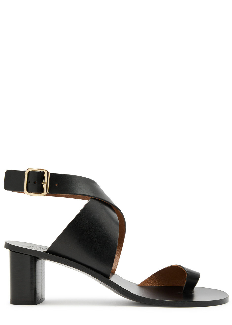 Atp Atelier Gildone 50 Leather Sandals Black
