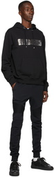 Balmain Black Silver Embossed Hoodie