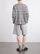 The Elder Statesman - Nimbus Striped Cashmere Sweater - Gray