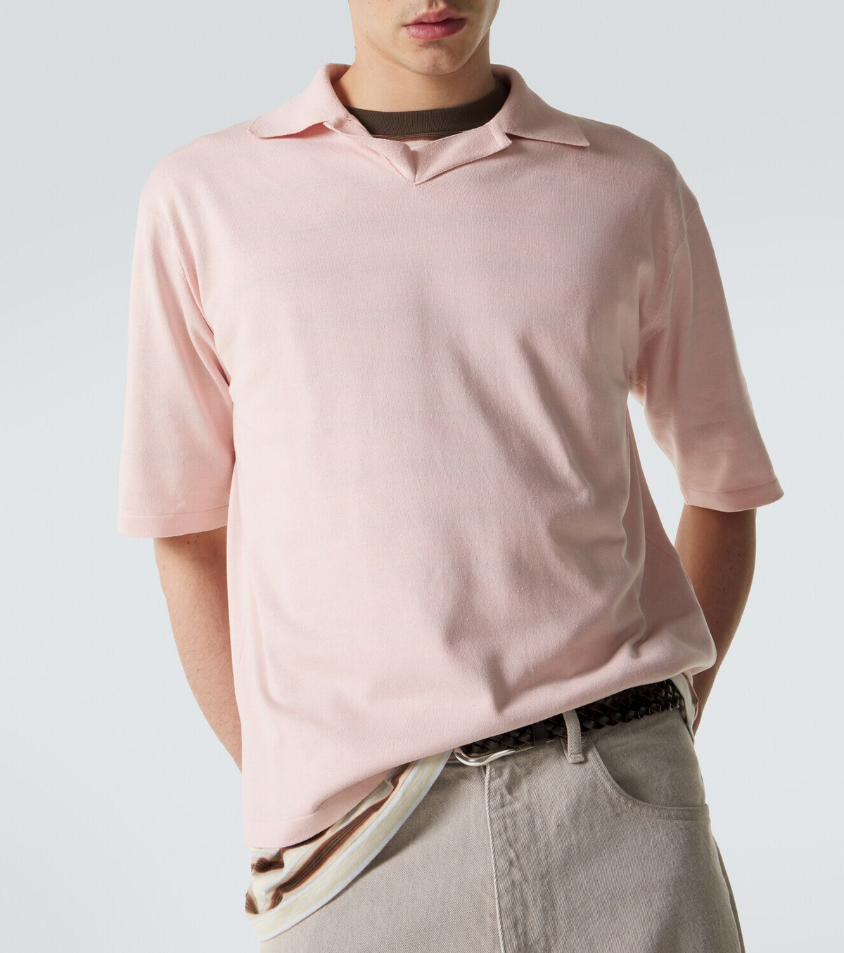 Auralee Silk polo shirt