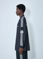 Y-3 Pinstripe Long Sleeve Polo Shirt