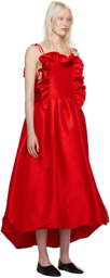 Kika Vargas SSENSE Exclusive Red Ramya Maxi Dress