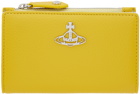 Vivienne Westwood Yellow Re-Vegan Slim Flap Card Holder