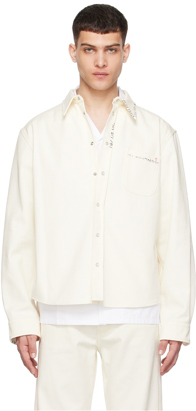 Photo: Marni Off-White Embroidered Shirt