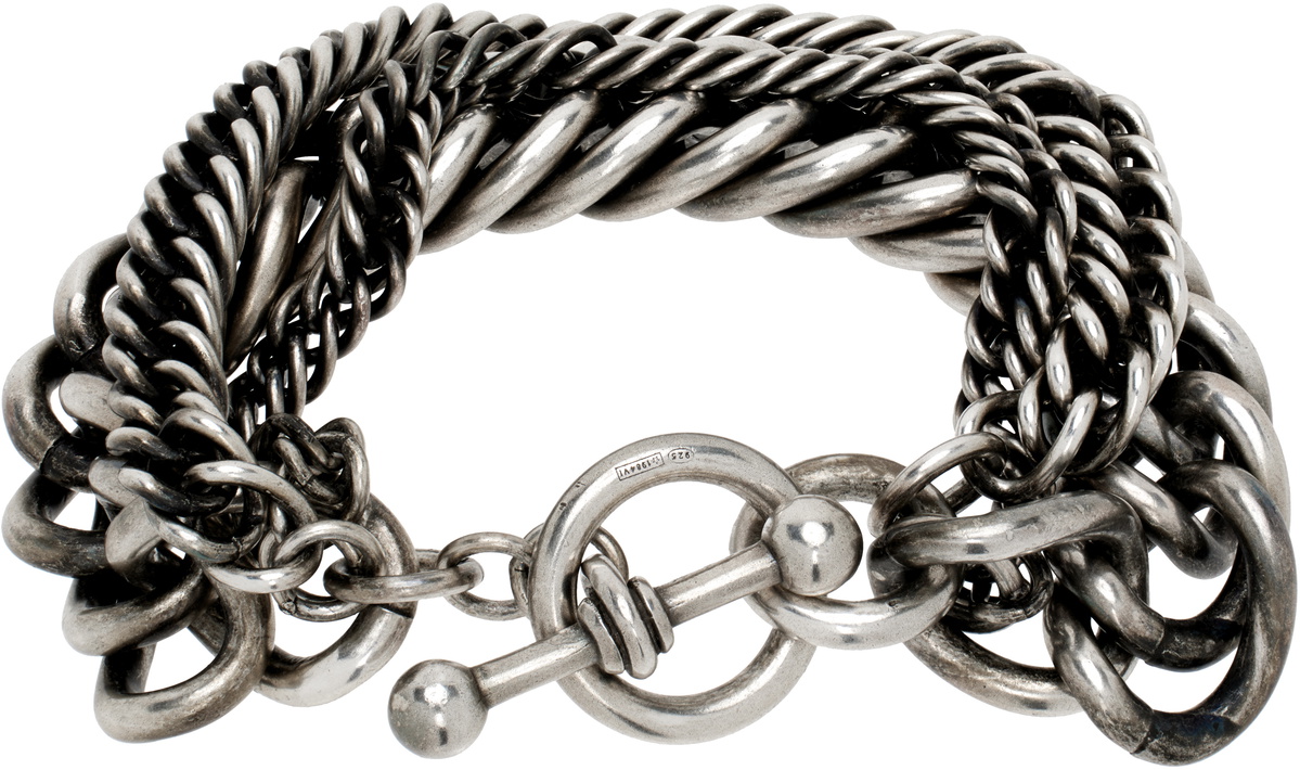 Ann Demeulemeester Silver Esa Multi Chains Bracelet