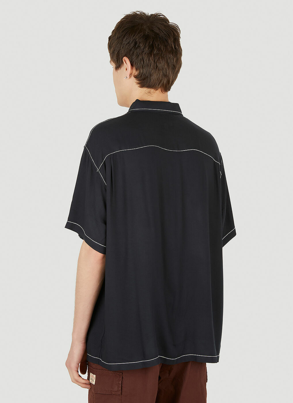 Stüssy - Contrast Pick Stitched Shirt in Black Stussy